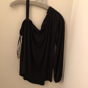 Black one sleeved top